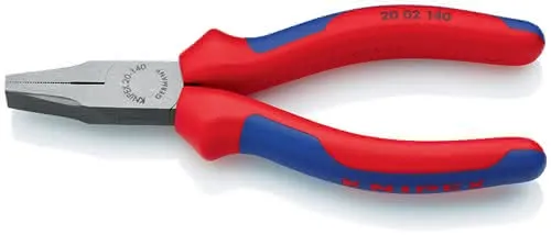 Flachzange Gesamt-L.140mm Kopf pol.schwarz atram.Mehrkomp.-Hülle KNIPEX