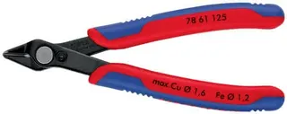 Elektronikseitenschneider Super-Knips® L.125mm Form 6 Facette nein brün.KNIPEX