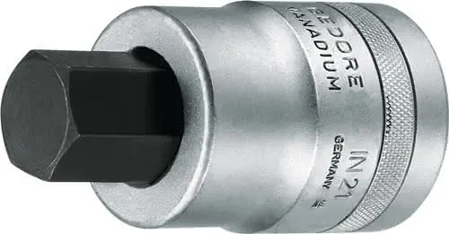 Steckschlüsseleinsatz IN 21 1 Zoll Innen-6-kant SW 19mm L.90mm GEDORE