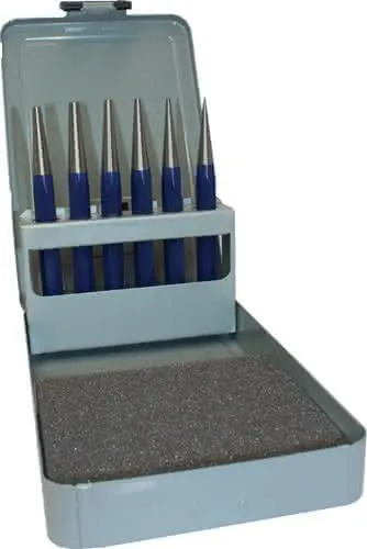 Durchtreibersatz 6tlg.1-2-3-4-5+Körner-D.4mm