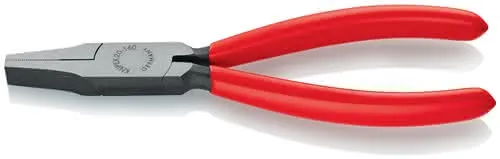 Flachzange Gesamt-L.160mm Kopf pol.schwarz atram.Ku.-Überzug KNIPEX