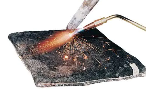 Flammschutzmatte Schweißunterlage m.Isol ation,feucht L300xB300xH30ca.mm Jutec