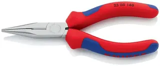 Flachrundzange L.140mm flach/rund ger.Mehrkomp.-Hüllen KNIPEX