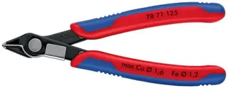 Elektronikseitenschneider Super-Knips® L.125mm Form 7 Facette nein brün.KNIPEX