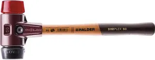 Schonhammer SIMPLEX L.330mm Kopf-Ø 40mm mittelh./hart HO Gum.schw./Plastik rot