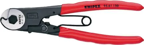 Bowdenzugschneider Gesamt-L.150mm Drahtseil-Ø 3mm pol.Ku.-Überzug KNIPEX
