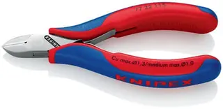 Elektronikseitenschneider L.115mm Form 2 Facette nein 2K-Hülle spiegelpol.KNIPEX