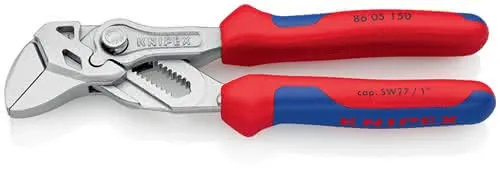 Zangenschlüssel L.150mm Spann-W.27mm verchr.Mehrkomp.-Hülle KNIPEX