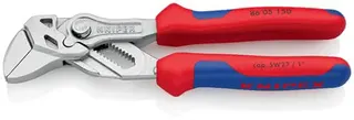 Zangenschlüssel L.150mm Spann-W.27mm verchr.Mehrkomp.-Hülle KNIPEX