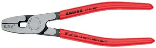 Aderendhülsenzange L.180mm 0,5-6,0 (AWG 20-10) mm² pol.Ku.-Überzug KNIPEX