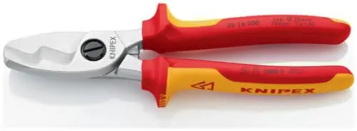 Kabelschere L.200mm Kopf verchr.VDE Mehrkomp.-Hüllen KNIPEX