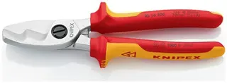 Kabelschere L.200mm Kopf verchr.VDE Mehrkomp.-Hüllen KNIPEX