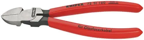Seitenschneider f.Lichtwellenleiter Gesamt-L.160mm ger.m.Ku.-Überzug KNIPEX