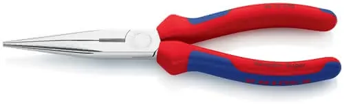 Flachrundzange L.200mm verchr.ger.Mehrkomp.-Hülle KNIPEX