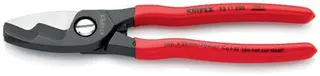 Kabelschere L.200mm Ku.-Überzug KNIPEX m.Ku.-Überzug KNIPEX m.Klemmschutz