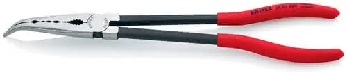Montierzange L.280mm pol.Ku.-Überzug Spitze 45Grad geb.KNIPEX