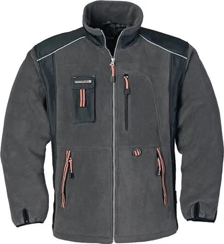 Fleecejacke Gr.XXXL dunkelgrau/schwarz/o range TERRATREND