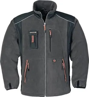 Fleecejacke Gr.XXL dunkelgrau/schwarz/or ange TERRATREND