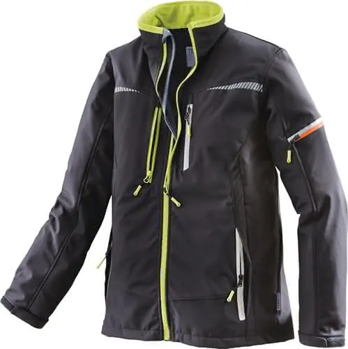 Softshelljacke Terrax Workwear Gr.XXL sc hwarz/limette TERRAX