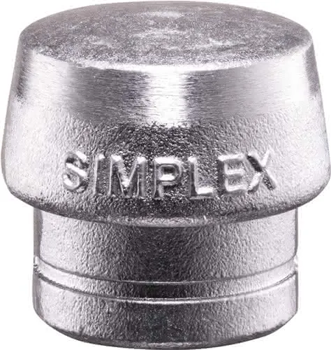 Schonhammerkopf SIMPLEX Kopf-Ø 80mm Weichmetall silber hart HALDER