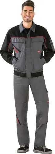 Bundjacke Highline Gr.48 schiefer/schwar z/rot