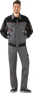Bundjacke Highline Gr.60 schiefer/schwar z/rot