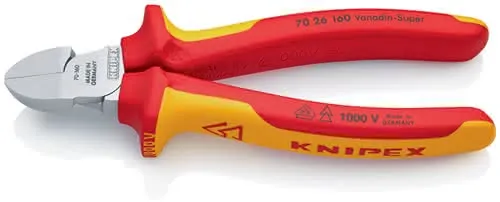 Seitenschneider L.160mm Kopf verchr.2K-Hülle VDE KNIPEX