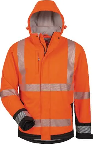 Warnschutz-Softshelljacke Lukas Gr.M ora nge/schwarz ELYSEE