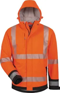 Warnschutz-Softshelljacke Lukas Gr.L ora nge/schwarz ELYSEE
