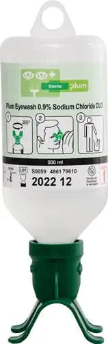 Augenspülflasche DUO 0,5l 3 Jahre (ungeö ffnete Flasche) DIN EN15154-4 PLUM