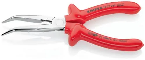 Flachrundzange L.200mm Form 2 40Grad gew.VDE tauchisol.KNIPEX