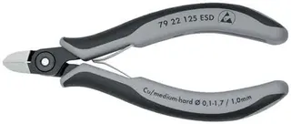 Präzisionselektronikseitenschneider L.125mm Form 2 Facette nein pol.ESD