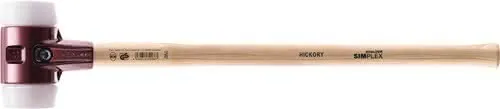 Vorschlaghammer SIMPLEX Kopf-D.80mm mittelhart Superplastik weiß Hickory
