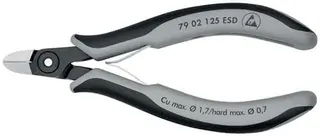 Präzisionselektronikseitenschneider L.125mm Form 0 Facette ja,sehr kl. ESD
