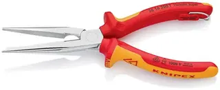 Flachrundzange L.200mm ger.VDE m.Öse Mehrkomp.-Hüllen KNIPEX