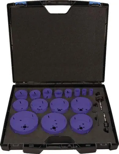 Lochsägensatz 17-tlg.19-114mm Schnitt-T.38mm HSS-Co8 PROMAT