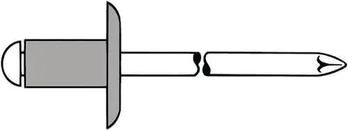 Blindniet Nietschaft dxl 4,0x12,0mm K12 Alu/Stahl 500 St.GESIPA
