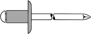 Blindniet Nietschaft dxl 5,0x20,0mm K11 Alu/Stahl 250 St.GESIPA
