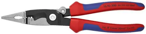 Elektroinstallationszange L.200mm pol.Mehrkomp.-Hülle m.Öffnungsf.KNIPEX