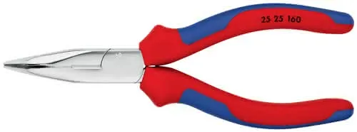Flachrundzange L.160mm flachrund 40Grad gew.Mehrkomp.-Hülle KNIPEX