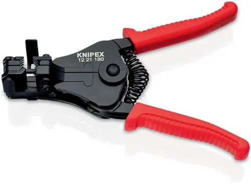 Abisolierzange L.180mm schwarz lack.Ku.-Überzug m.Öffnungsf.KNIPEX