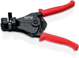 Abisolierzange L.180mm schwarz lack.Ku.-Überzug m.Öffnungsf.KNIPEX