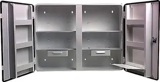 Verbandschrank LONDON B604xH462xT170ca.m m weiß 2-türig SÖHNGEN – Bild 2