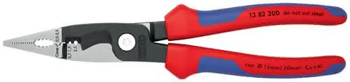 Elektroinstallationszange L.200mm pol.Mehrkomp.-Hülle o.Öffnungsf.KNIPEX