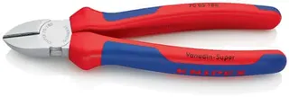 Seitenschneider L.180mm Kopf verchr.m.Mehrkomp.-Hüllen KNIPEX