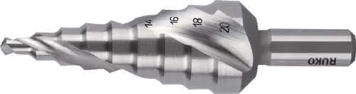Stufenbohrer Bohrber.4-20mm HSS-Co Spiralnut Z.2 Stufen 9 RUKO