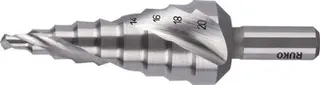 Stufenbohrer Bohrber.4-20mm HSS-Co Spiralnut Z.2 Stufen 9 RUKO