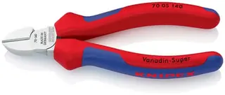Seitenschneider L.140mm Kopf verchr.m.Mehrkomp.-Hüllen KNIPEX