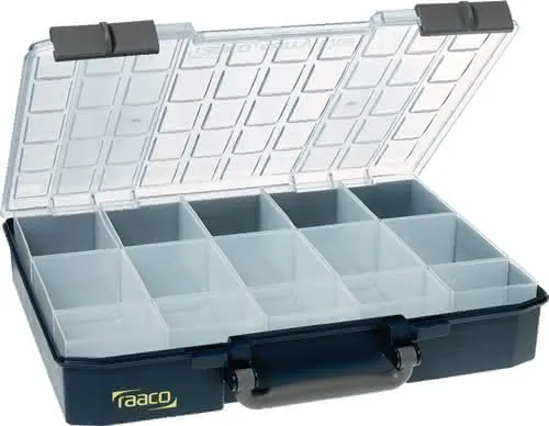 Sortimentskasten Carry Lite B415xT330xH80mm 15 Fächer RAACO