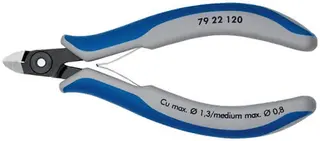 Präzisionselektronikseitenschneider L.120mm Form 2 Facette nein pol.KNIPEX